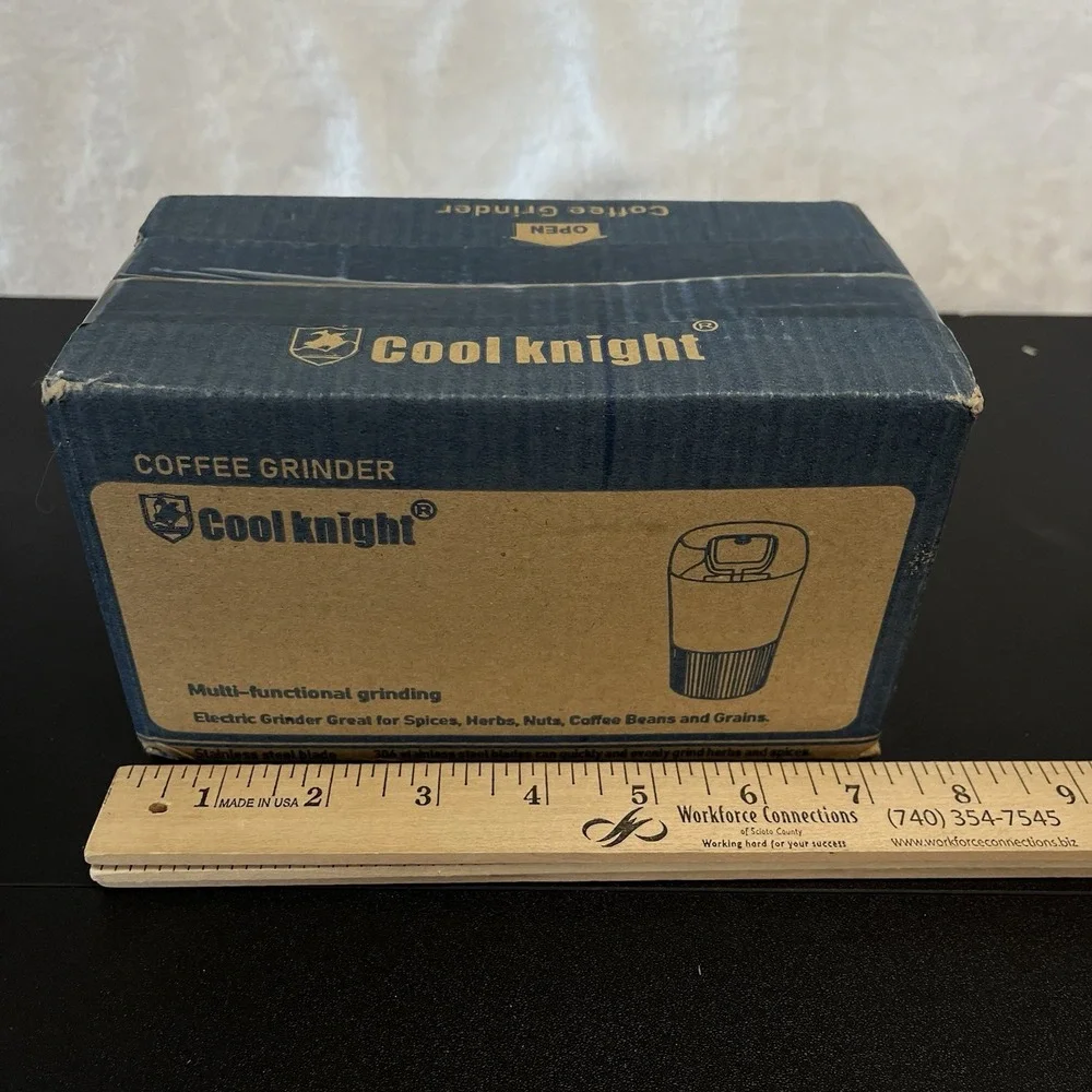 Cool Knight Coffee Grinder Spice Multi-function Electric 304 Stainless Tank NEW